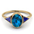 Geometrical Bezel Blue Topaz Ring - Trinity No. 513 image 3