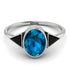 Geometrical Bezel Blue Topaz Ring - Trinity No. 509 image 3