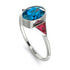Geometrical Bezel Blue Topaz Ring - Trinity No. 512 image 2