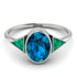 Geometrical Bezel Blue Topaz Ring - Trinity No. 506 image 3