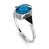 Geometrical Bezel Blue Topaz Ring - Trinity No. 509 image 2