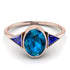 Geometrical Bezel Blue Topaz Ring - Trinity No. 514 image 3