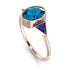 Geometrical Bezel Blue Topaz Ring - Trinity No. 514 image 2