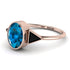 Geometrical Bezel Blue Topaz Ring - Trinity No. 508 image 1