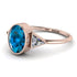 Geometrical Bezel Blue Topaz Ring - Trinity No. 502 image 1
