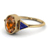 Geometrical Bezel Brown Diamond Ring - Trinity No. 1113 image 1