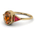 Geometrical Bezel Brown Diamond Ring - Trinity No. 1104 image 1