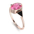 Geometrical Bezel Pink Moissanite Ring - Trinity No. 808 image 2