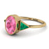 Geometrical Bezel Pink Moissanite Ring - Trinity No. 804 image 1
