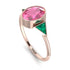 Geometrical Bezel Pink Moissanite Ring - Trinity No. 805 image 2