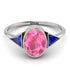 Geometrical Bezel Pink Moissanite Ring - Trinity No. 815 image 3