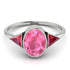 Geometrical Bezel Pink Moissanite Ring - Trinity No. 812 image 3