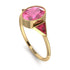 Geometrical Bezel Pink Moissanite Ring - Trinity No. 810 image 2