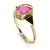 Geometrical Bezel Pink Moissanite Ring - Trinity No. 807 image 2