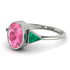 Geometrical Bezel Pink Moissanite Ring - Trinity No. 806 image 1