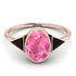 Geometrical Bezel Pink Moissanite Ring - Trinity No. 808 image 3