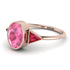 Geometrical Bezel Pink Moissanite Ring - Trinity No. 811 image 1