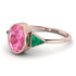 Geometrical Bezel Pink Moissanite Ring - Trinity No. 805 image 1