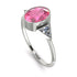 Geometrical Bezel Pink Moissanite Ring - Trinity No. 803 image 2