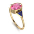 Geometrical Bezel Pink Moissanite Ring - Trinity No. 813 image 2