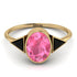 Geometrical Bezel Pink Moissanite Ring - Trinity No. 807 image 3