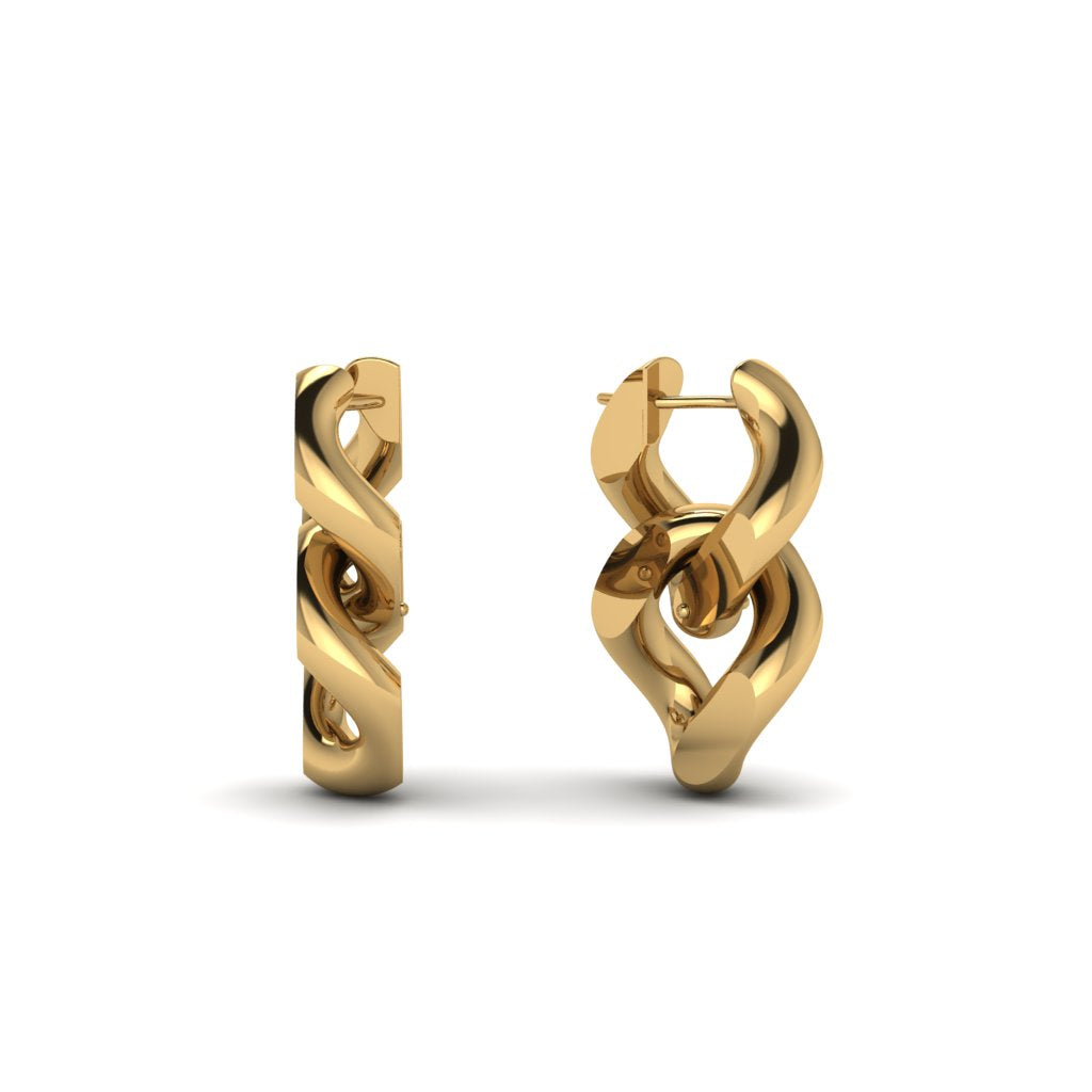 Gold Double Chain Link Earring - Trudy No. 1