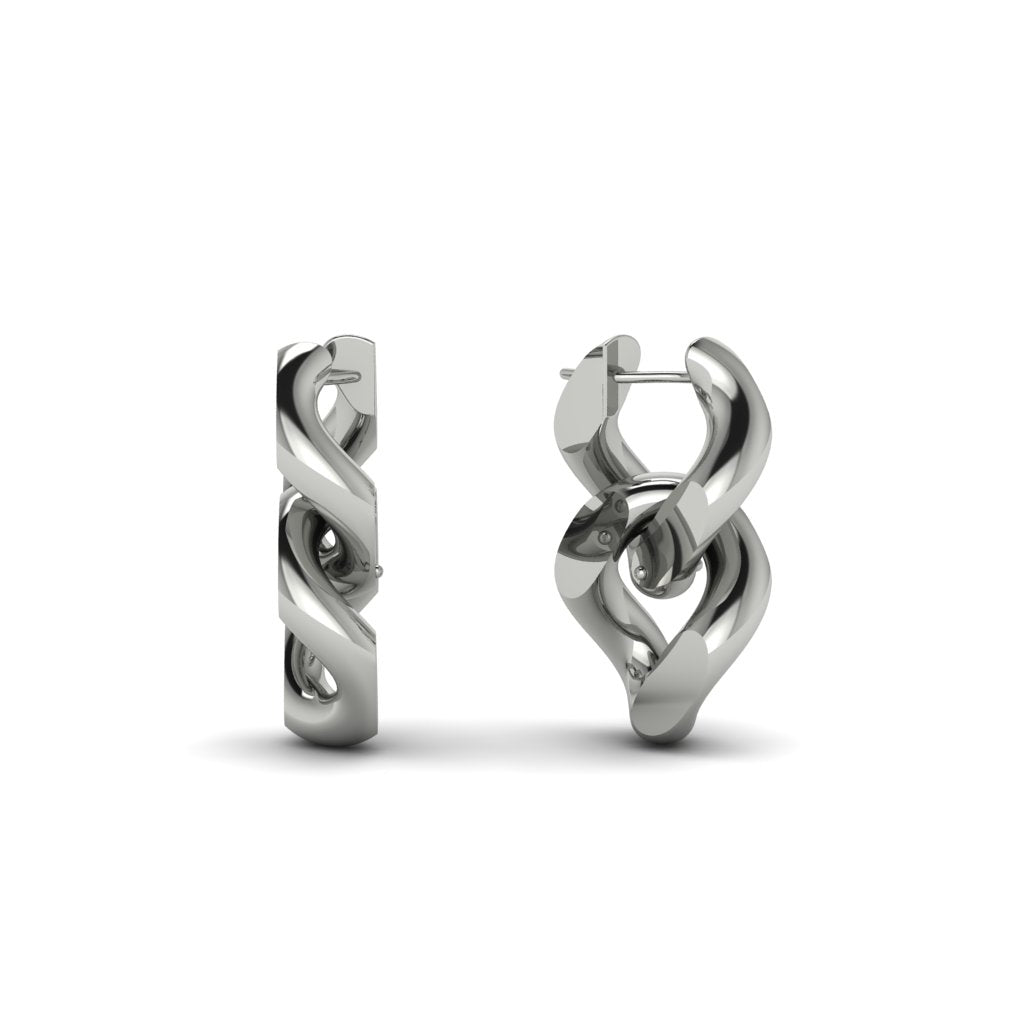 Gold Double Chain Link Earring - Trudy No. 3