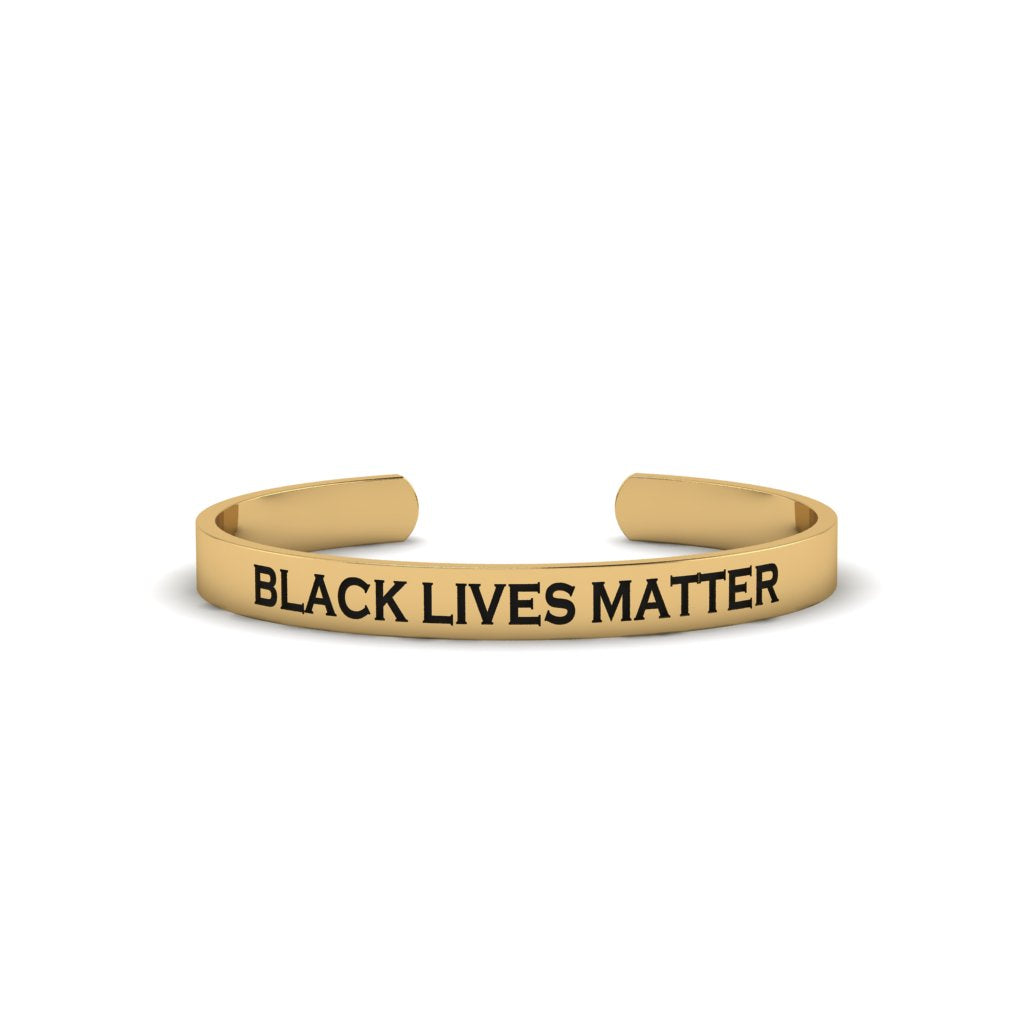 Gold Engraved Stacking Cuff Bracelet - Christopher No. 1