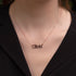 Anabeth — Solid gold name necklace detail