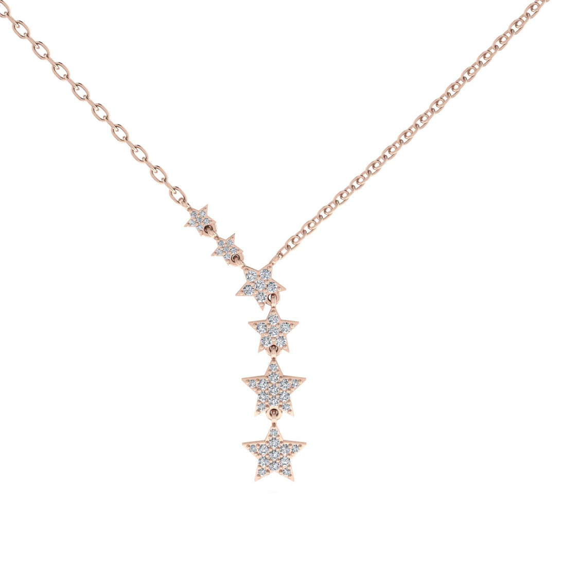 Gold Starry Night Necklace With Diamond - Blair No. 2