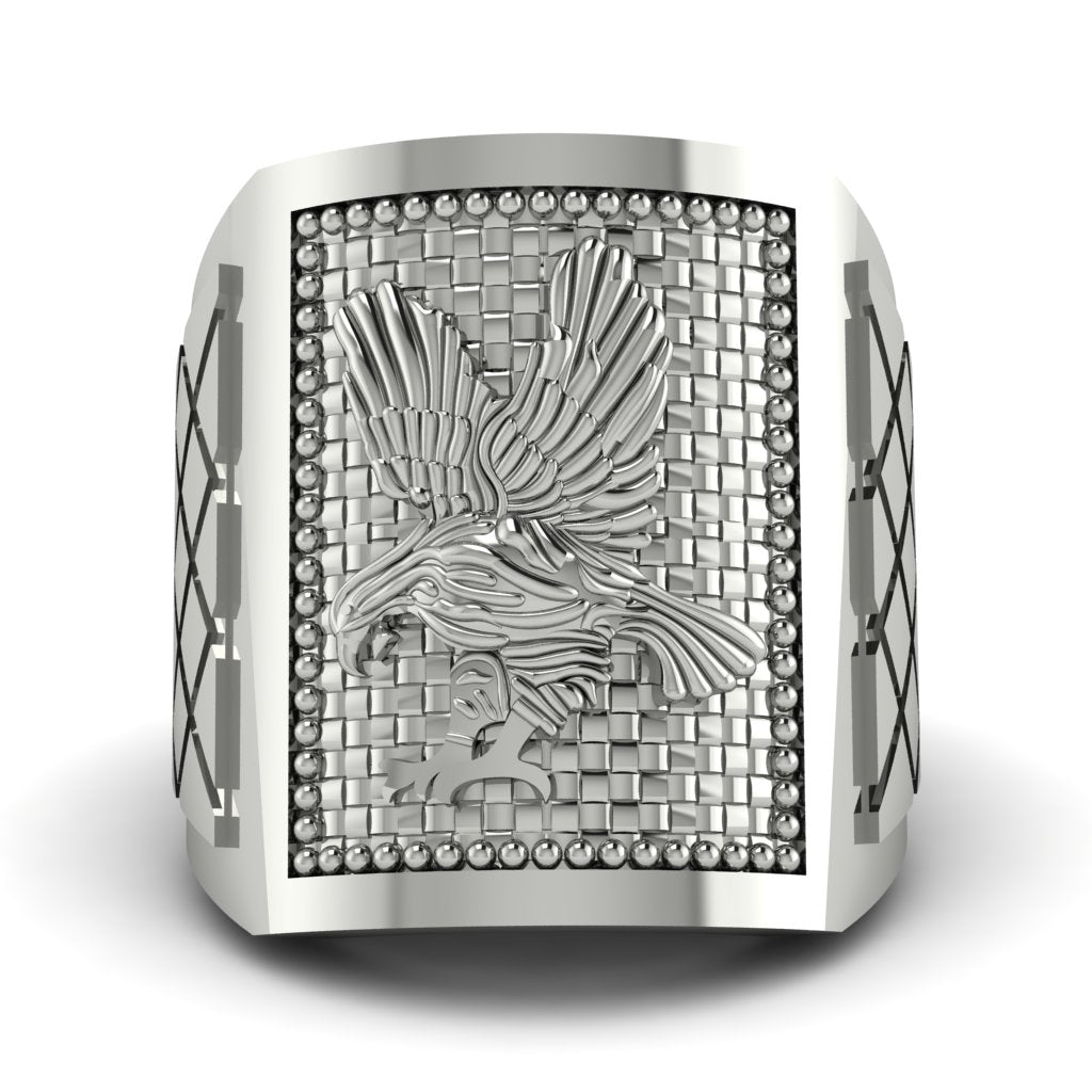 Golden Eagle Men's Ring - Sterling No. 3