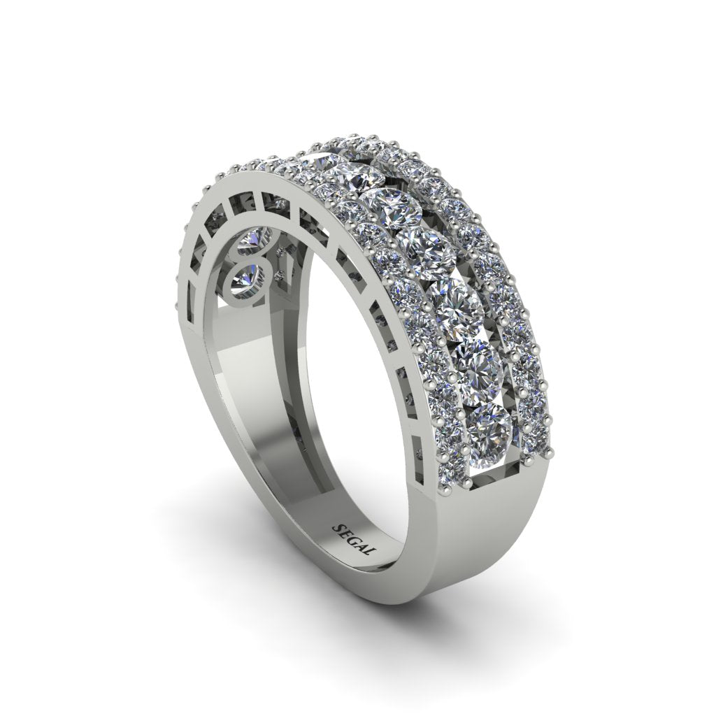 Diamond Golden Harmony Wedding Ring - Ainsley No. 3