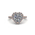Halo Heart Diamond Pave Engagement Ring - Gail No. 2 image 7