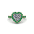 Halo Heart Diamond Pave Engagement Ring - Gail No. 16 image 1