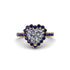 Halo Heart Diamond Pave Engagement Ring - Gail No. 61 image 1