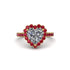 Halo Heart Diamond Pave Engagement Ring - Gail No. 46 image 1