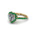 Halo Heart Diamond Pave Engagement Ring - Gail No. 16 image 2