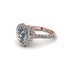 Halo Heart Diamond Pave Engagement Ring - Gail No. 2 image 9