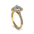 Halo Heart Diamond Pave Engagement Ring - Gail No. 1 image 9