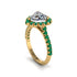 Halo Heart Diamond Pave Engagement Ring - Gail No. 16 image 3
