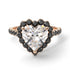 Halo Heart Diamond Pave Engagement Ring - Gail No. 32 image 1