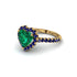 Halo Heart Emerald Pave Engagement Ring - Gail No. 64 image 2