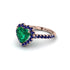 Halo Heart Emerald Pave Engagement Ring - Gail No. 65 image 2