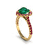 Halo Heart Emerald Pave Engagement Ring - Gail No. 49 image 3