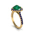 Halo Heart Emerald Pave Engagement Ring - Gail No. 64 image 3