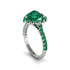 Halo Heart Emerald Pave Engagement Ring - Gail No. 21 image 3