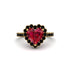 Halo Heart Ruby Pave Engagement Ring - Gail No. 40 image 1