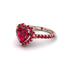 Halo Heart Ruby Pave Engagement Ring - Gail No. 56 image 2