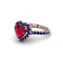 Halo Heart Ruby Pave Engagement Ring - Gail No. 71 image 2
