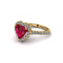 Halo Heart Ruby Pave Engagement Ring - Gail No. 10 image 2